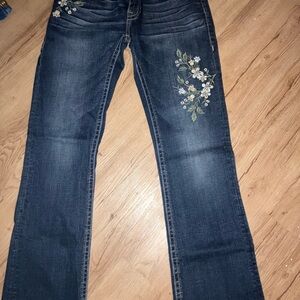 Embroidered Blue Jeans